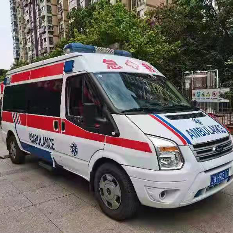海陵长途救护车护送病人返乡